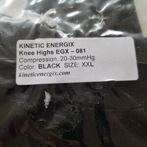 Kinetic Energix Knee Highs - Compression 20-30mmHg- XXL - Black - NWT - EXG  081